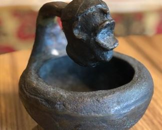 Antique figural Bronze vessel 