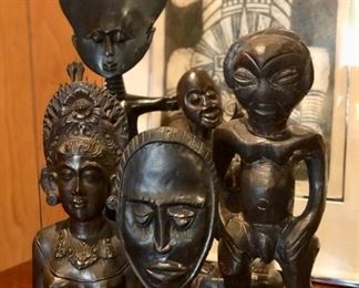 African wood carvings & fertility dolls