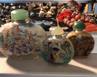 Reverse painted Chinese snuff bottles 