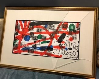 Joan Miro framed book cover 