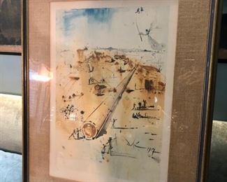 Salvatore Dali hand signed litho "I Will Make The Wilderness A Pool Of Water" 
