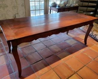 Gorgeous Antique French Dining Room Table with 2 Extensions