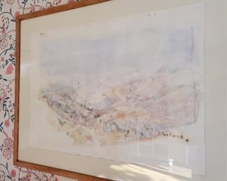 "Jerusalem Hills," Original Watercolor, by Eve Menes