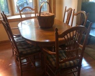 oak kitchen table and chairs 6 chairs