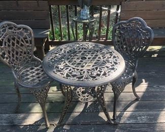 wrought iron bistro set