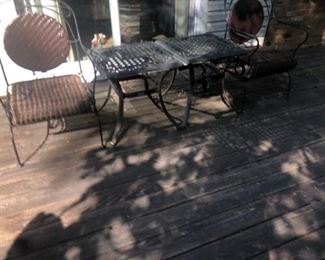 patio chairs and accent tables
