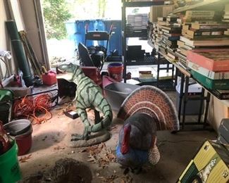 Large resin turkey and t rex