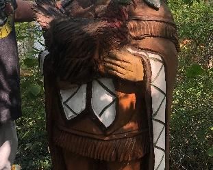 approx 4 foot carved indian