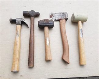 Assorted Hammers and Hatchet