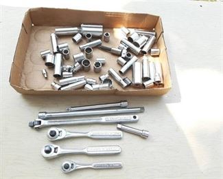 Assorted Craftsman Sockets, Ratchets and Extensions