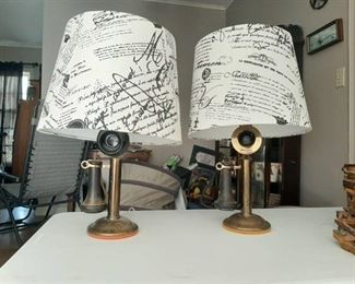 Pair of Old Phone Lamps