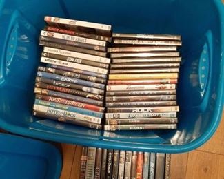 Assorted DVDs in Tub
