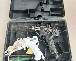 Solder Gun, Hot Glue Gun and Engraver in Dewalt Case