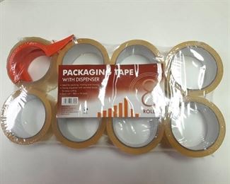 8 Rolls Packaging Tape with Dispenser