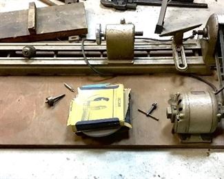 Lathe with accessories