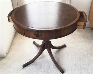 Two Drawer Drum Table