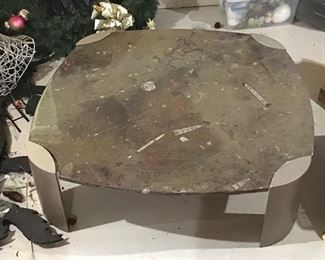 Amazing Baker Furniture ‘Fossil Table’ one of a kind huge piece.