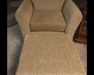 Swivel Rocker Flex Steel Comfy Chair and Ottoman.