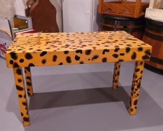 Cheetah Accent Table