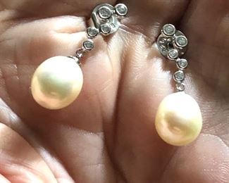 Sterling baroque pearl sophisticated earrings
