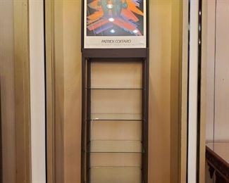 We have two of these display glass shelving units.