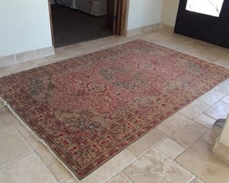 Hand-woven silk and wool Pakistani rug, 12’ x 16’