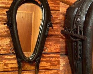 Leather Horse Saddle Mirror