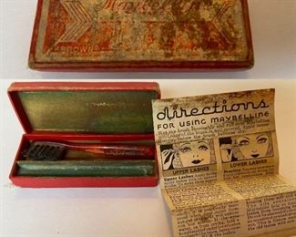 Vintage Maybelline Eye Lash Brush Box & Original Instructions