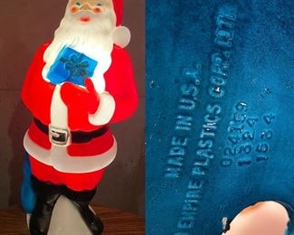 1971 Empire Plastics-Lighted Blow Mold Santa
