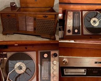 Vintage RCA Victor Stereo Turntable & Eight Track Player Console