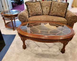 Loveseat and side round table are not for sale.