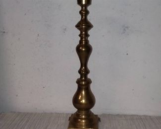 Heavy Brass Pillar Candle Holder