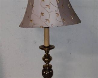 Vintage 2 Tone Candlestick Lamp with Shade