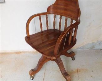 Vintage Wood Bankers Chair
