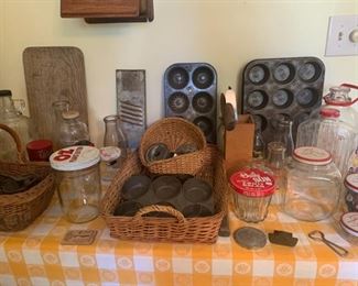 Milk bottles, and vintage Kitchen