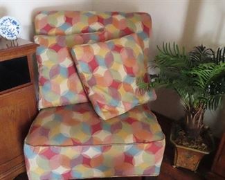 Side Chair with Pillows