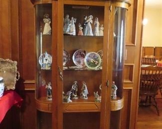 Oak China Cabinet - Rounded Sides