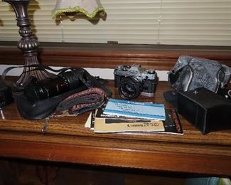 Vintage Camera with Lens 