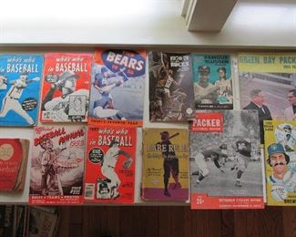 Many vintage sports mags and programs