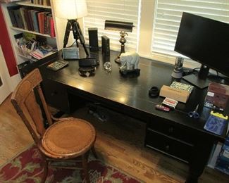 Great home office desk and antique chair