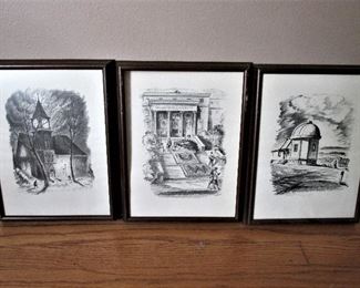 UW Madison vintage campus prints