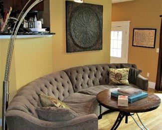 5 arm arch lamp and sectional sofa