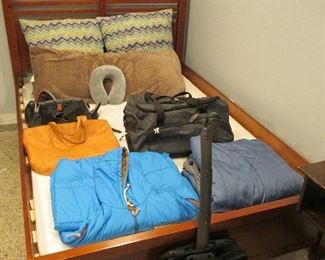 Sleeping bags and bed