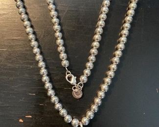 Tiffany & Co. silver address pendant