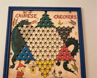 antique Chinese checkers board