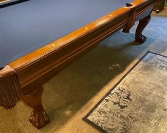 Brunswick Leather pocket pool table with ping pong top and all accessories