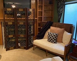 Heavy screen and highjack love seat