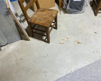 2 Vintage school room chairs