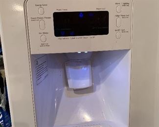 Samsung LG French door refrigerator with icemaker; measurements are 60" High, 32" deep, 36" wide