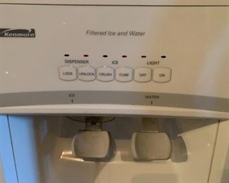 Kenmore side-by-side refrigerator with ice maker